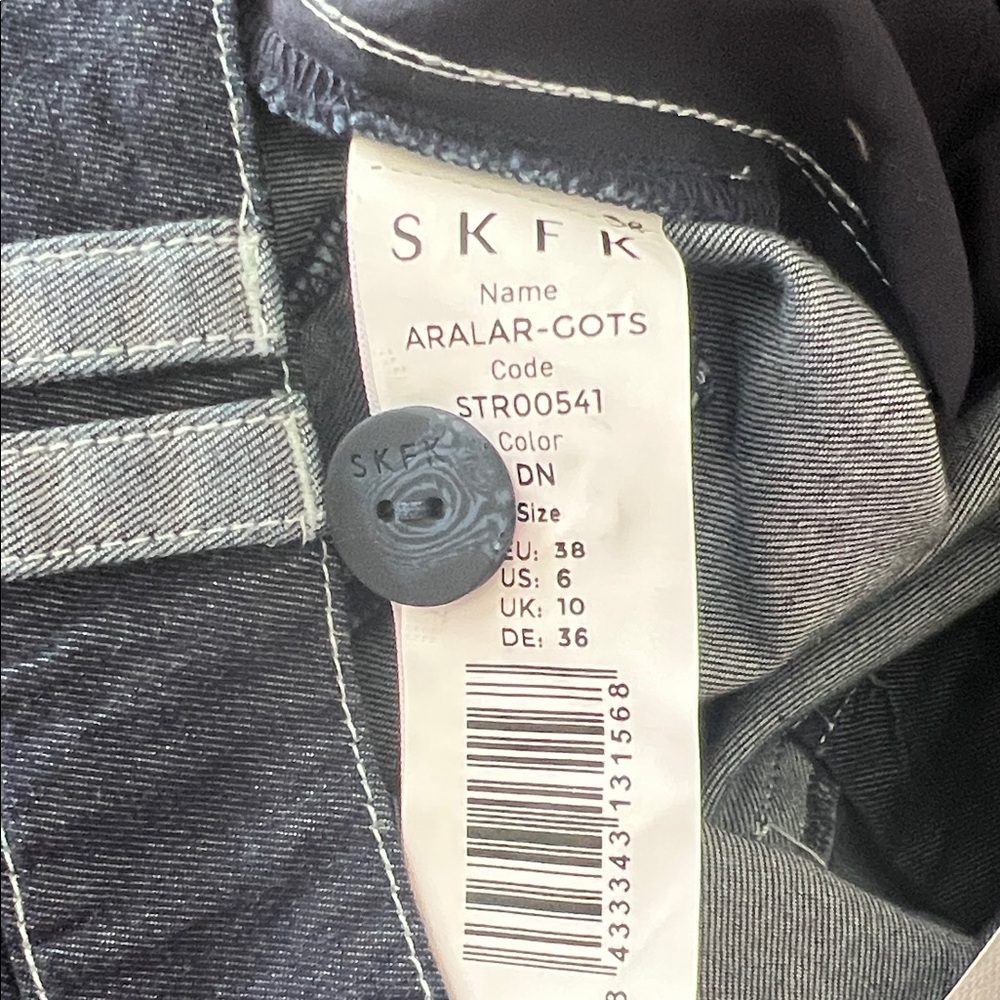 NWT SKFK Aralar GOTS Raw Denim Lightweight Blue High Waist Pants EU 38 | US 6 - Picture 8 of 14